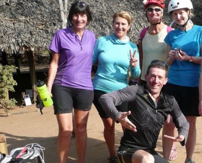 John Roche Cycling on the  tour with redspokes